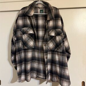 Plaid Button-Up Shirt